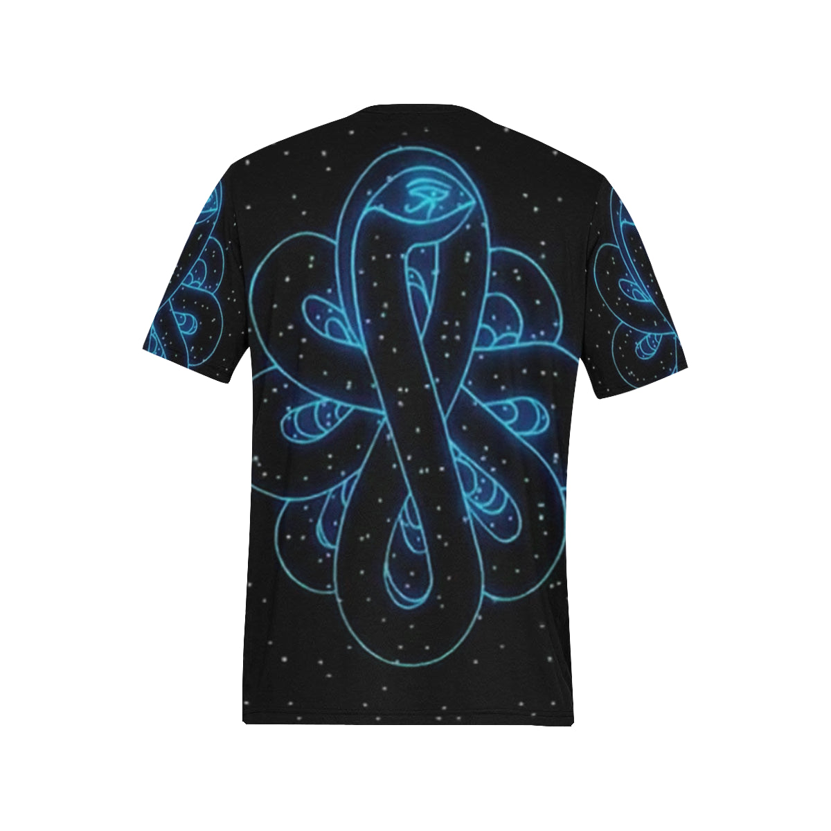 SNAKE OF CREATION WADJET Men's All Over Print T-Shirt (Solid Color Neck) (Model T63)