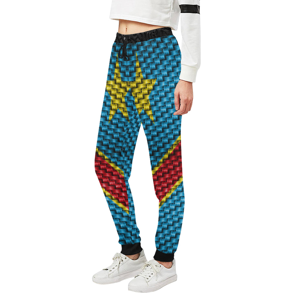 CONGO FLAG Women's All Over Print Sweatpants (Model L11)