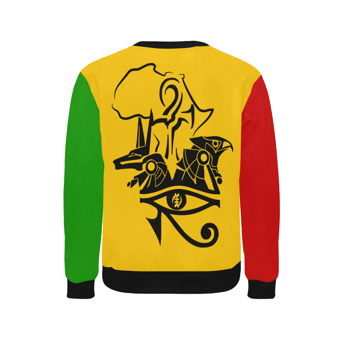 ANUBIS AND HERU Men's Rib Cuff Crew Neck Sweatshirt