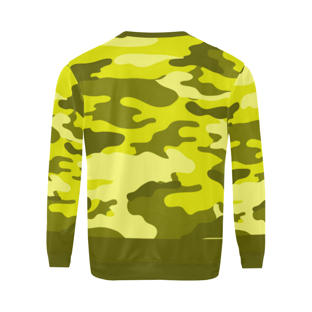 CAMOUFLAGE YLW All Over Print Crewneck Sweatshirt for Men