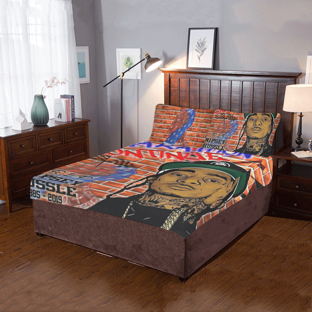 NIPSEY MARATHON CONTINUE 3-Piece Bedding Set
