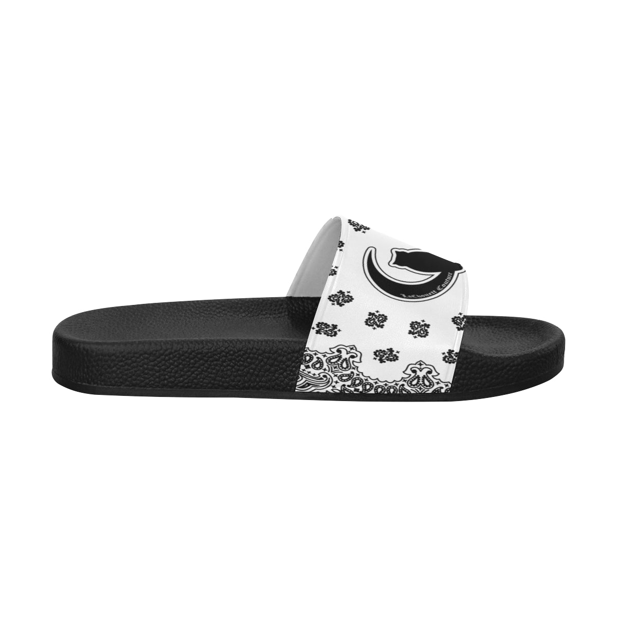 WHITE BANDANA Men's Slide Sandals (Model 057)