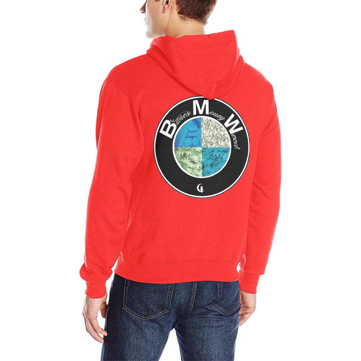 BMW RED Men's Classic Hoodie