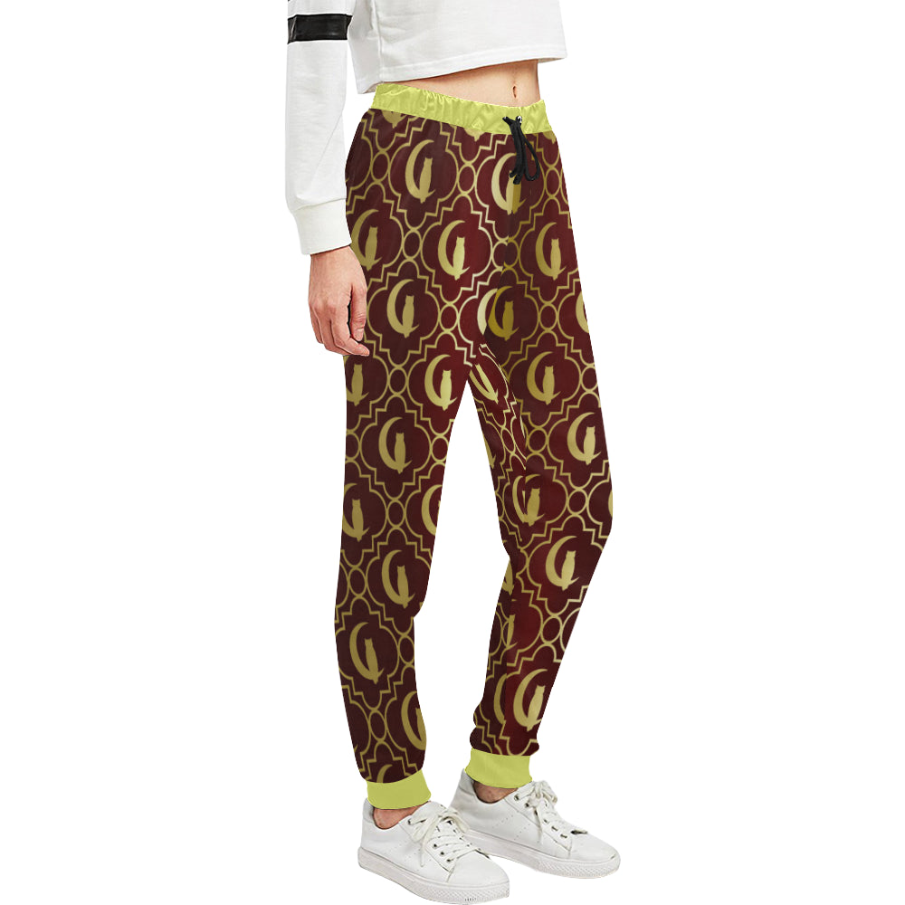 ELEGANCE BRDXGLD Women's All Over Print Sweatpants (Model L11)