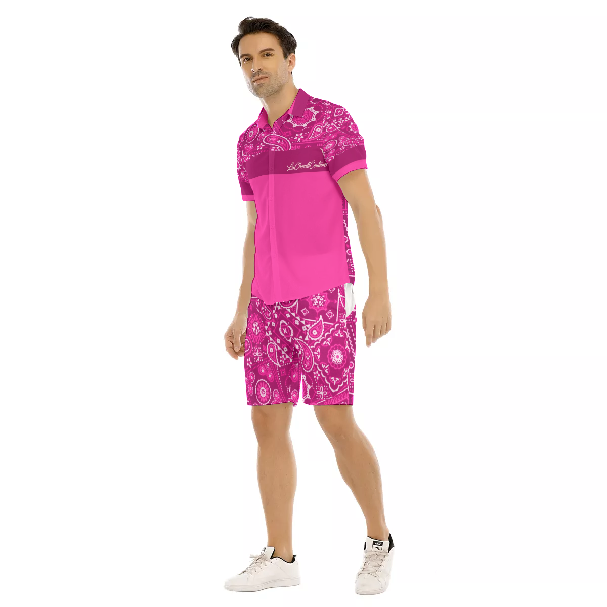 BANDANA PINKISH Men's Short Sleeve Shirt Sets