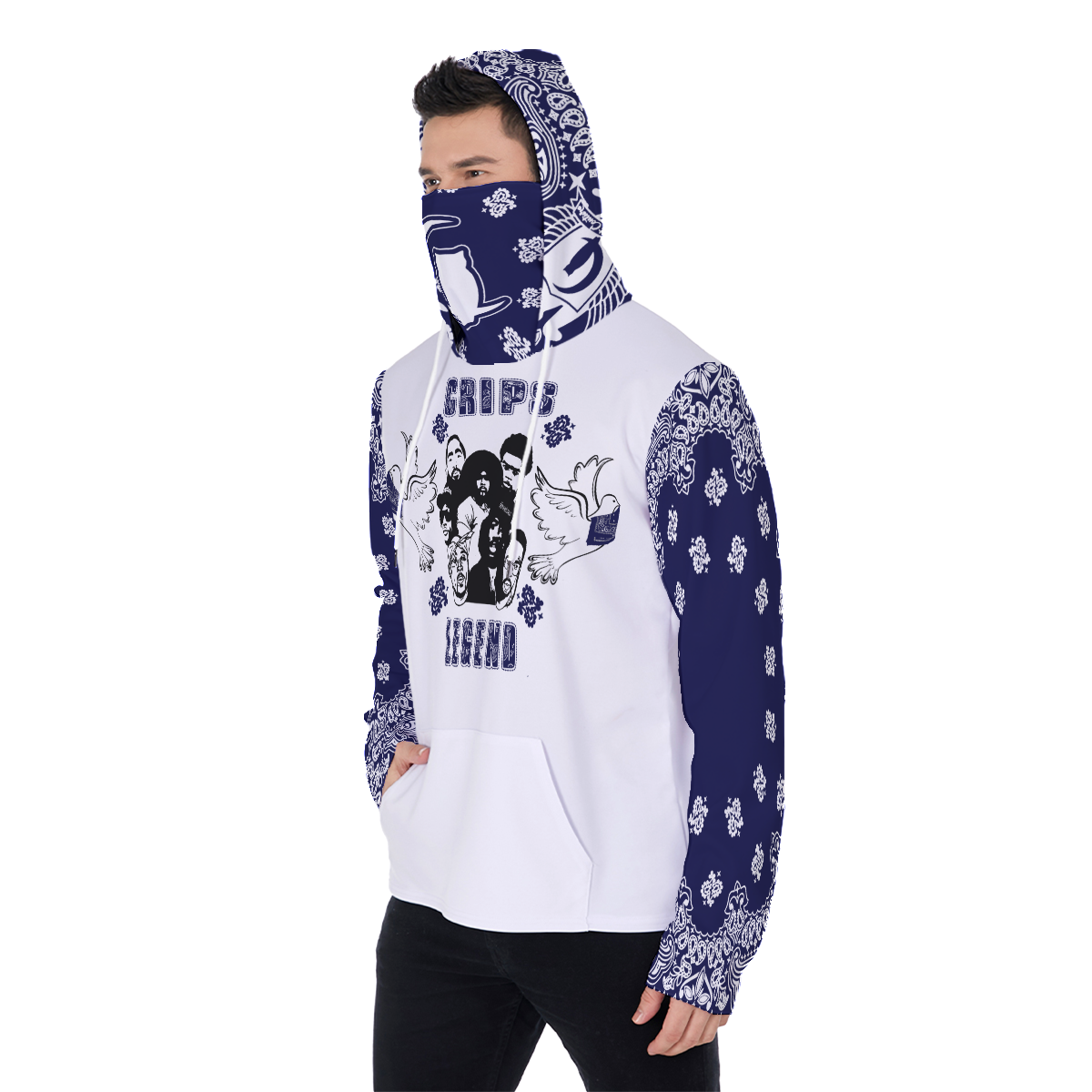 CRIPS LEGEND Heavy Fleece Pullover Hoodie With Mask