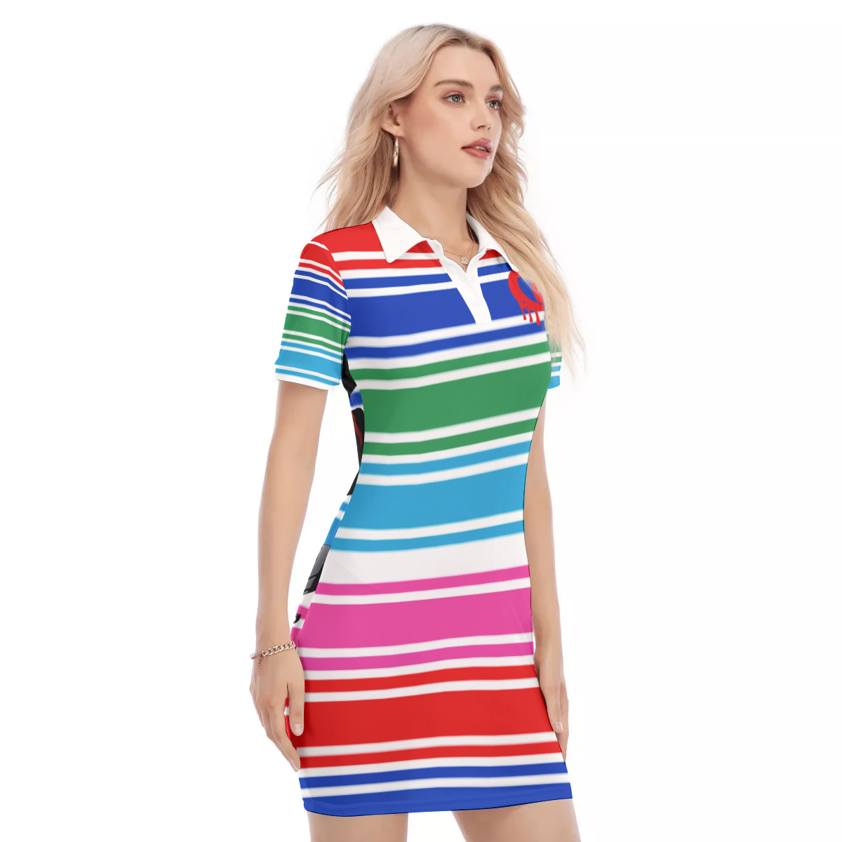 CHUCCY Women's Polo Collar Dress