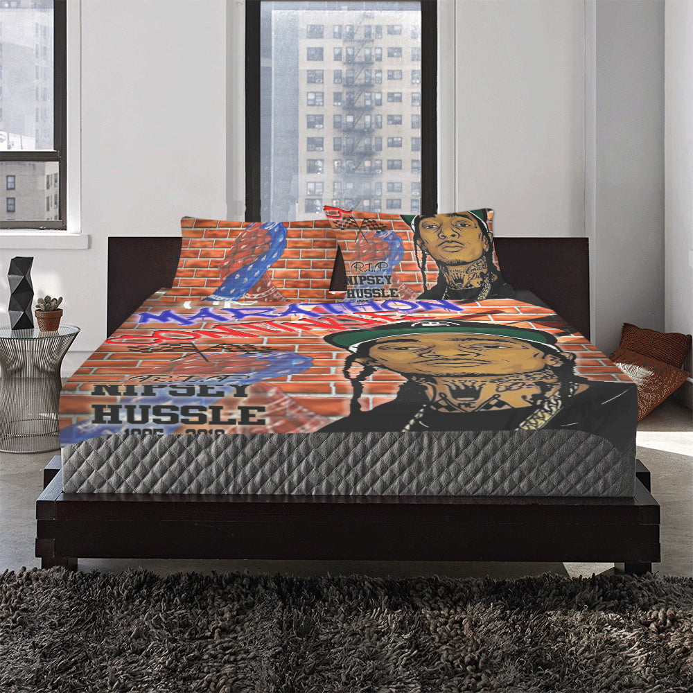 NIPSEY MARATHON CONTINUE 3-Piece Bedding Set