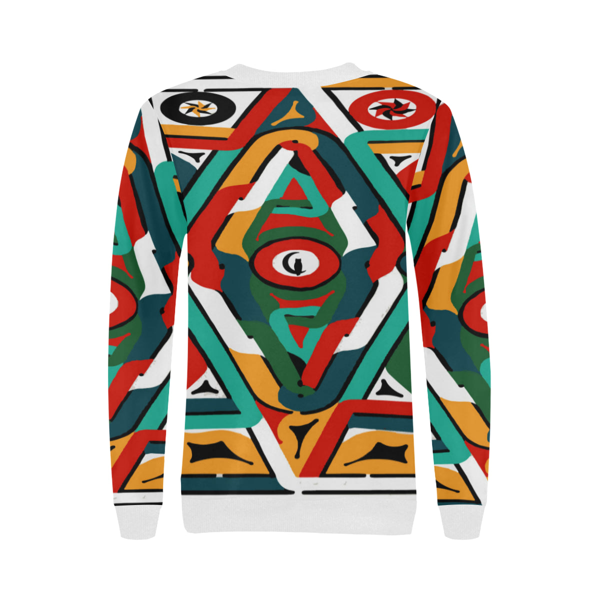 TEMBE ART Women's Rib Cuff Crew Neck Sweatshirt