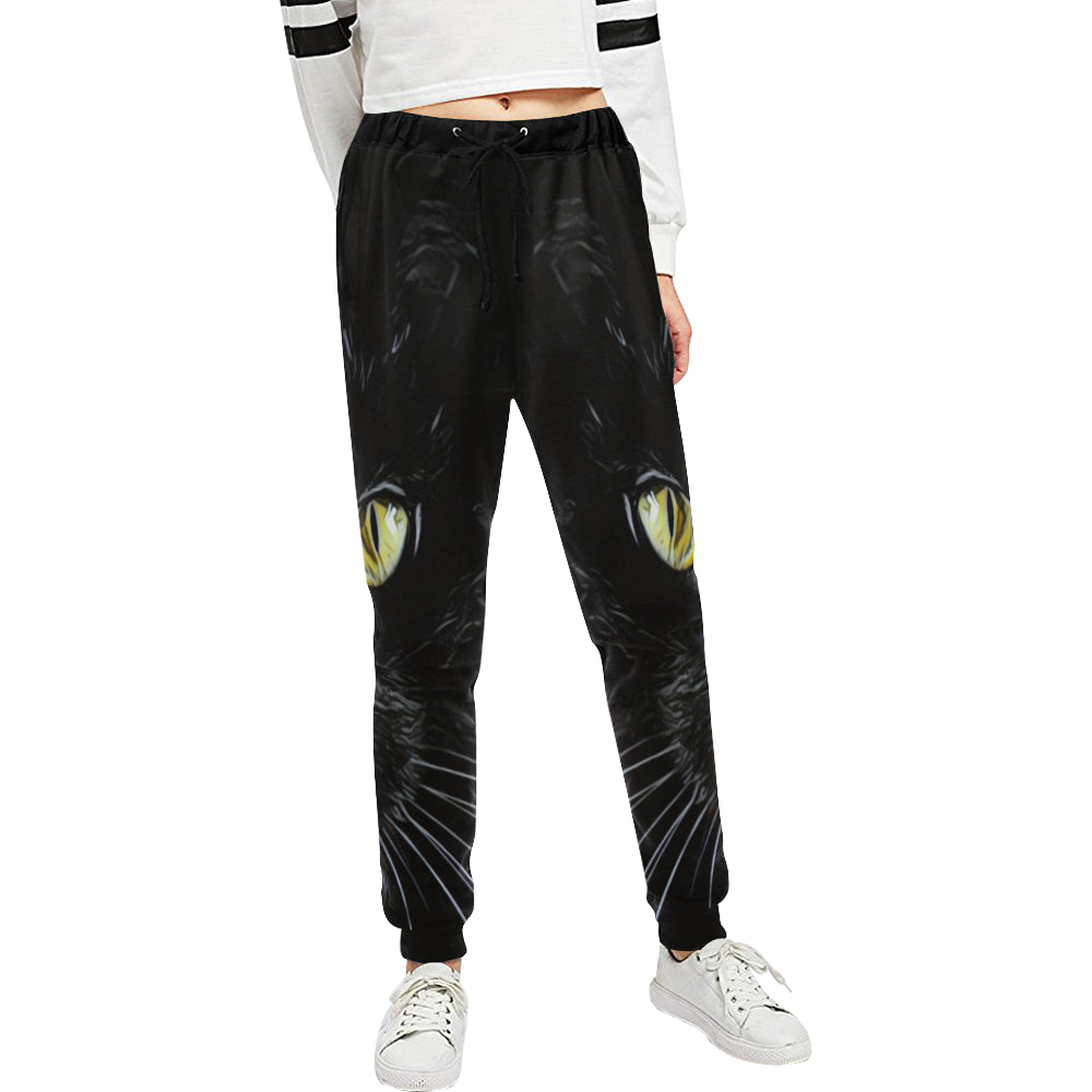 THE CAT Women's All Over Print Sweatpants (Model L11)