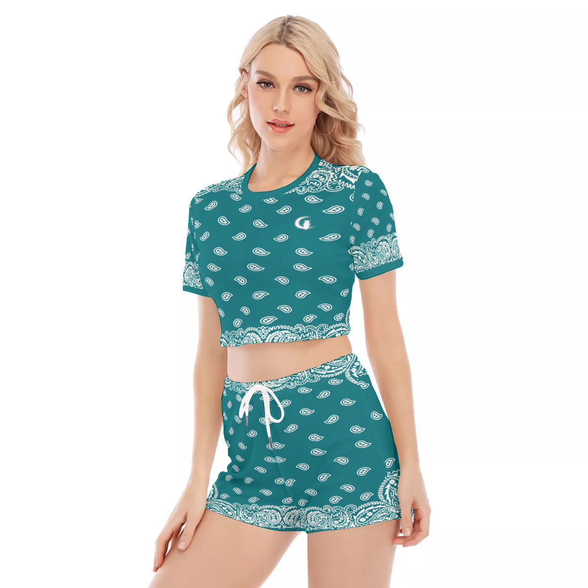 BANDANA FULLY MORPH Women's O-neck T-shirt Shorts Suit