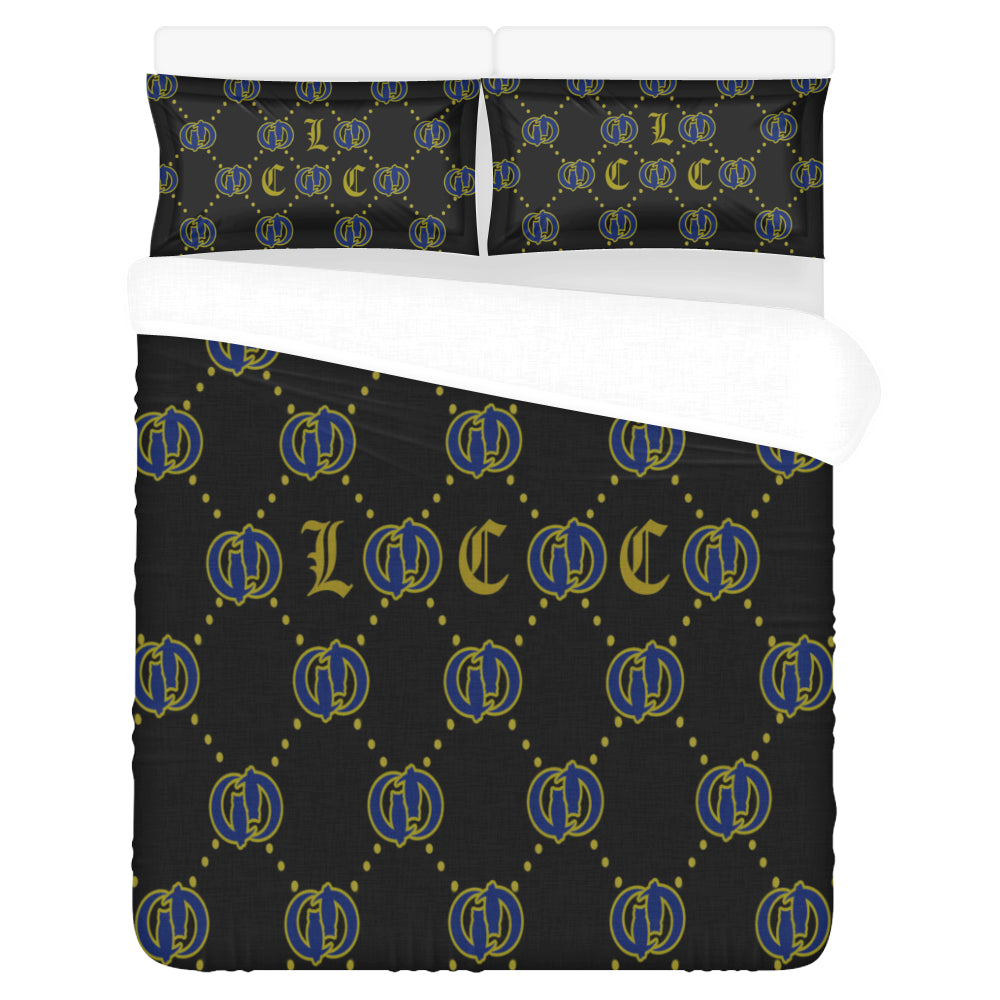 GOODY BLACC BLEU 3-Piece Bedding Set