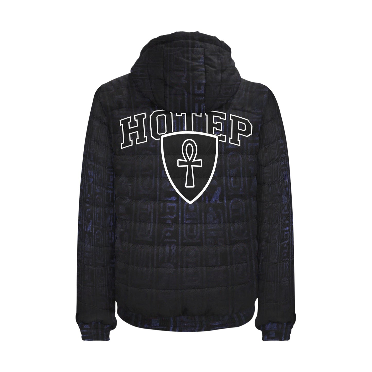 HOTEP ANKH PADDED HOODIE JACKET Men's Padded Hooded Jacket