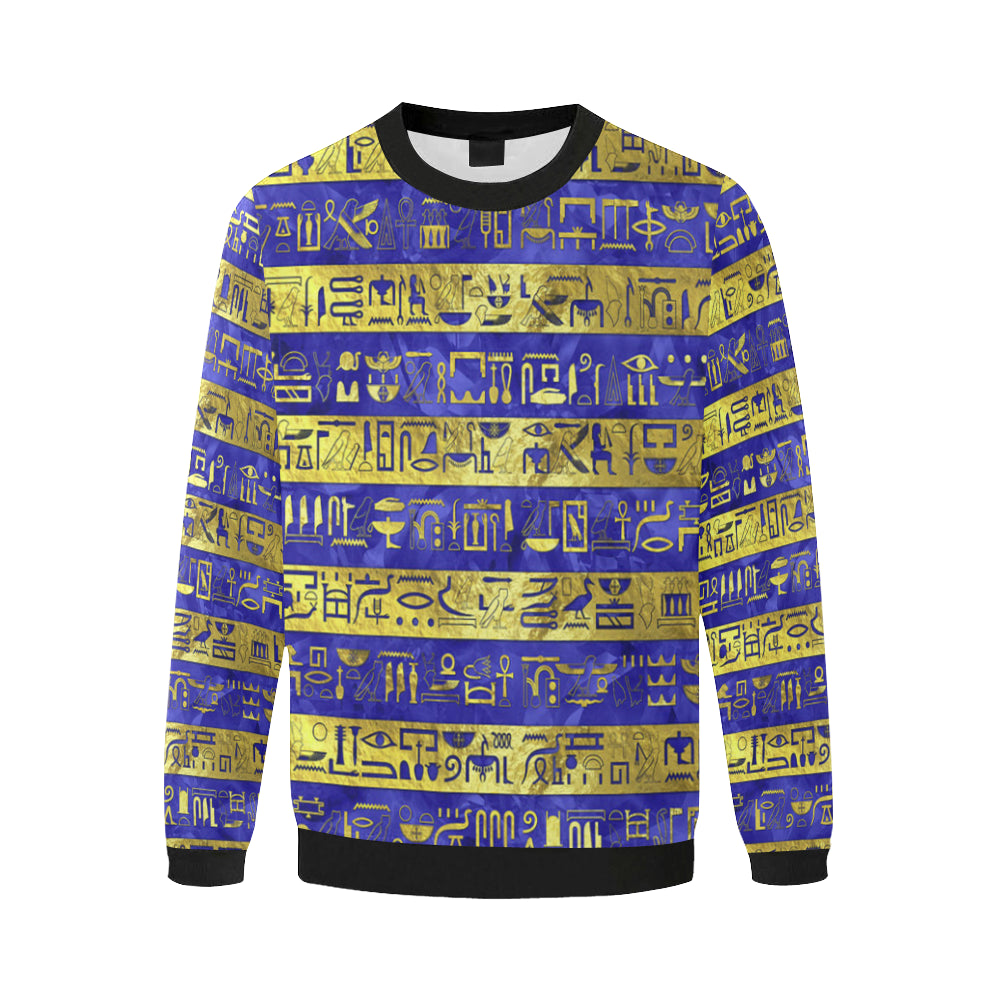 GOLDEN BLUE MDU NTR Men's Oversized Fleece Crew Sweatshirt
