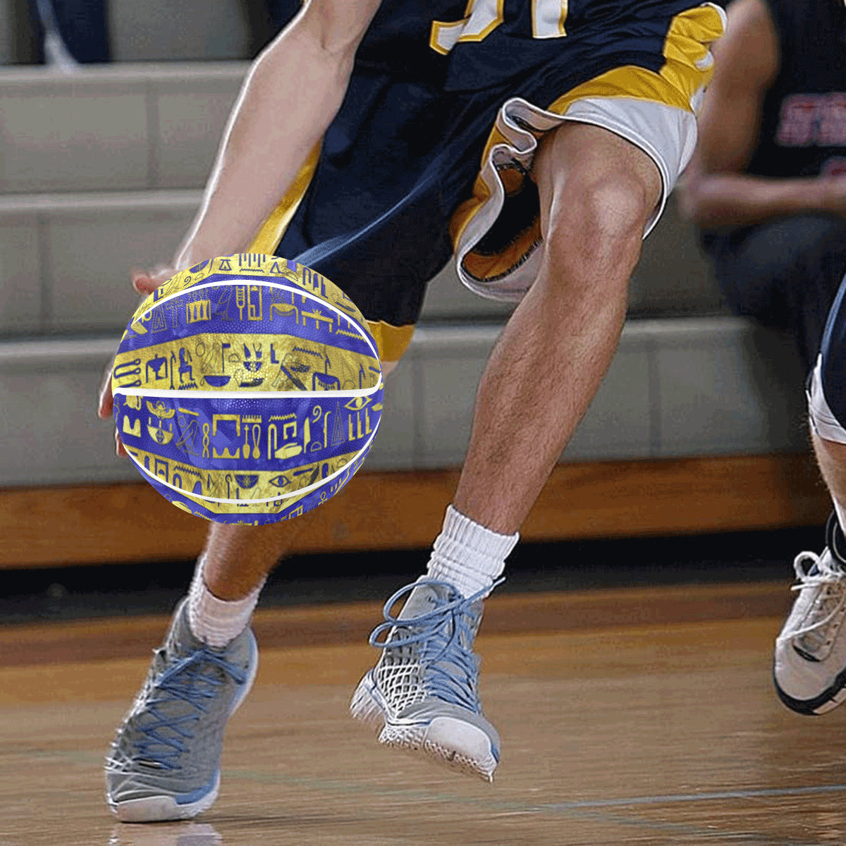 HIEROGLYPH GOLDEN BLUE All Over Print Basketball