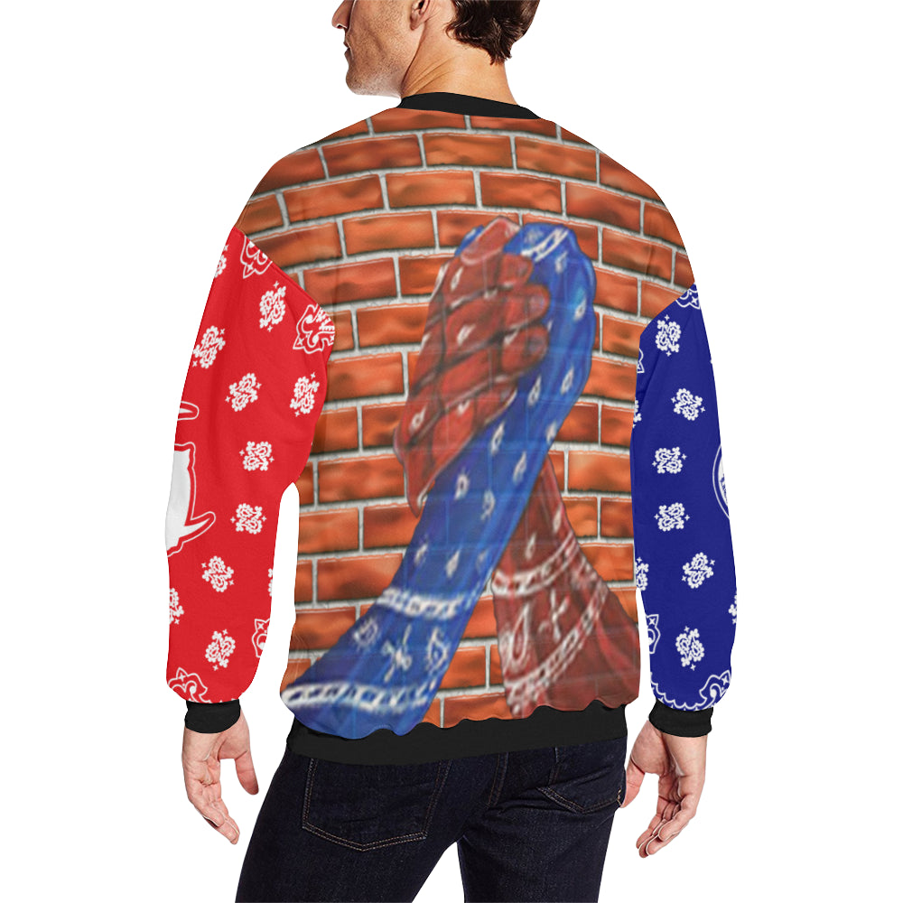 MARATHON CONTINUE UNITY Men's Oversized Fleece Crew Sweatshirt