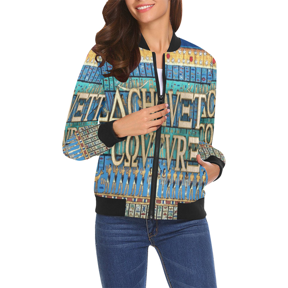 THE NUN All Over Print Bomber Jacket for Women (Model H19)
