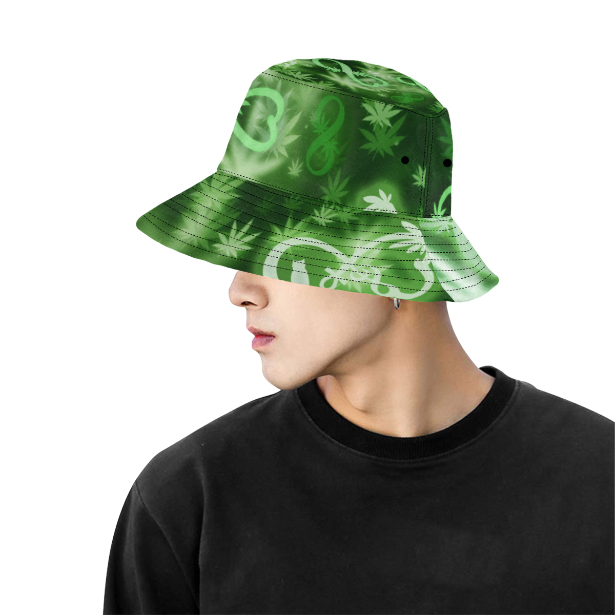 INFINITY GREEN COSMOS All Over Print Bucket Hat for Men