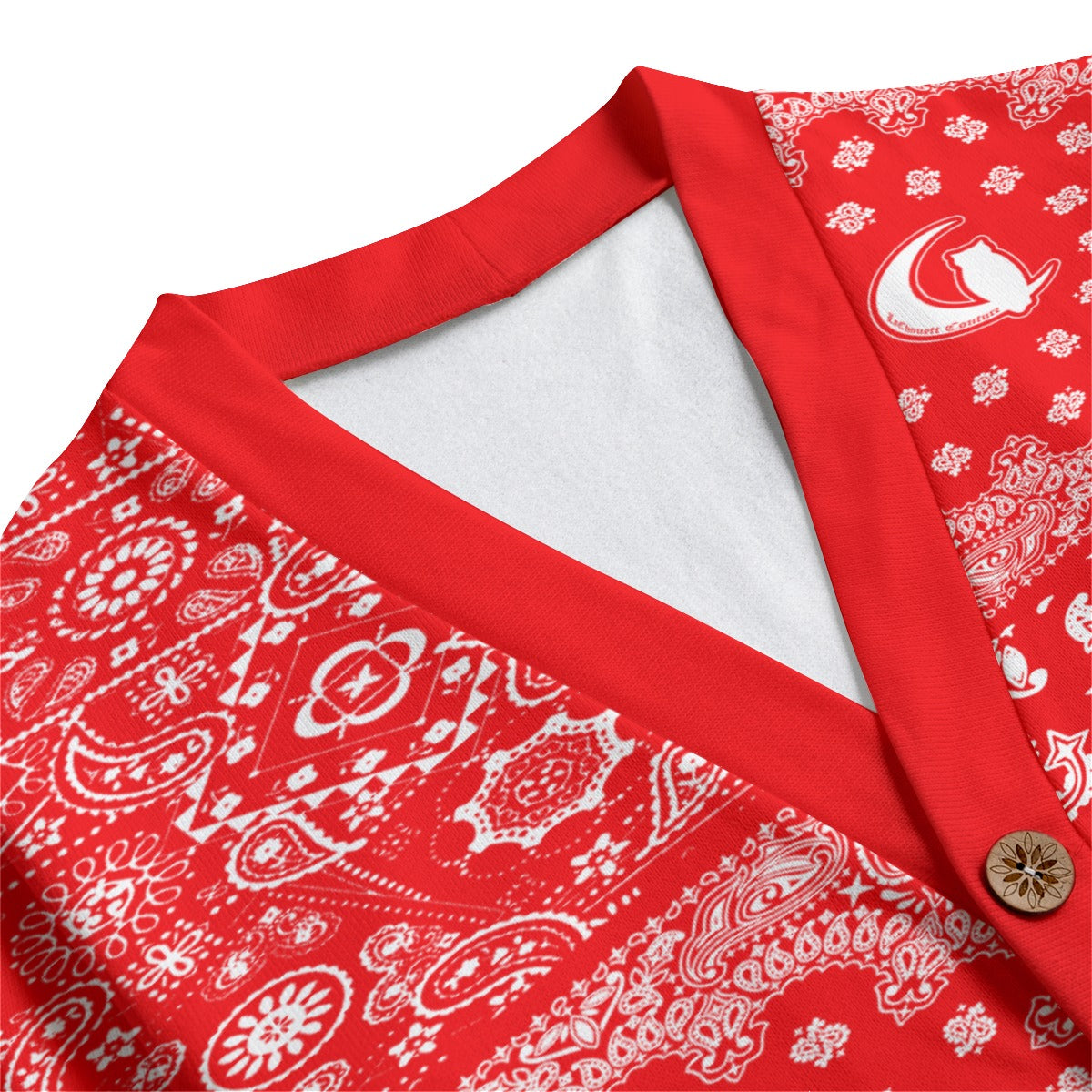 BANDANA MIX Bs'UP Unisex V-neck Cardigan With Button Closure
