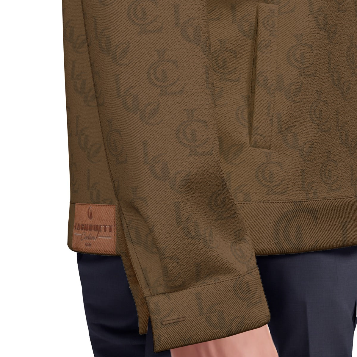 LCC BRWN Unisex Lapel Jacket Cotton