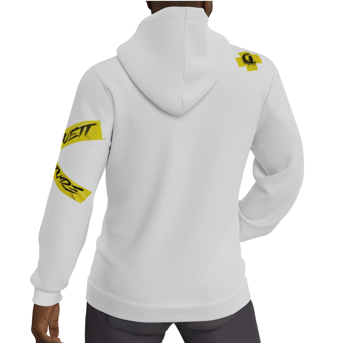 TRAP GOD WHT Men's Thicken Hoodie