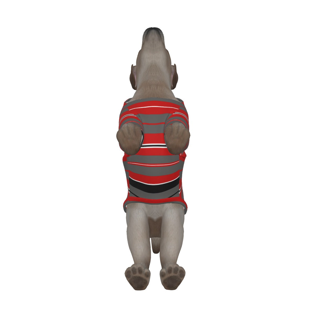STRIPES REDGREY Dog's Pullover Hoodie