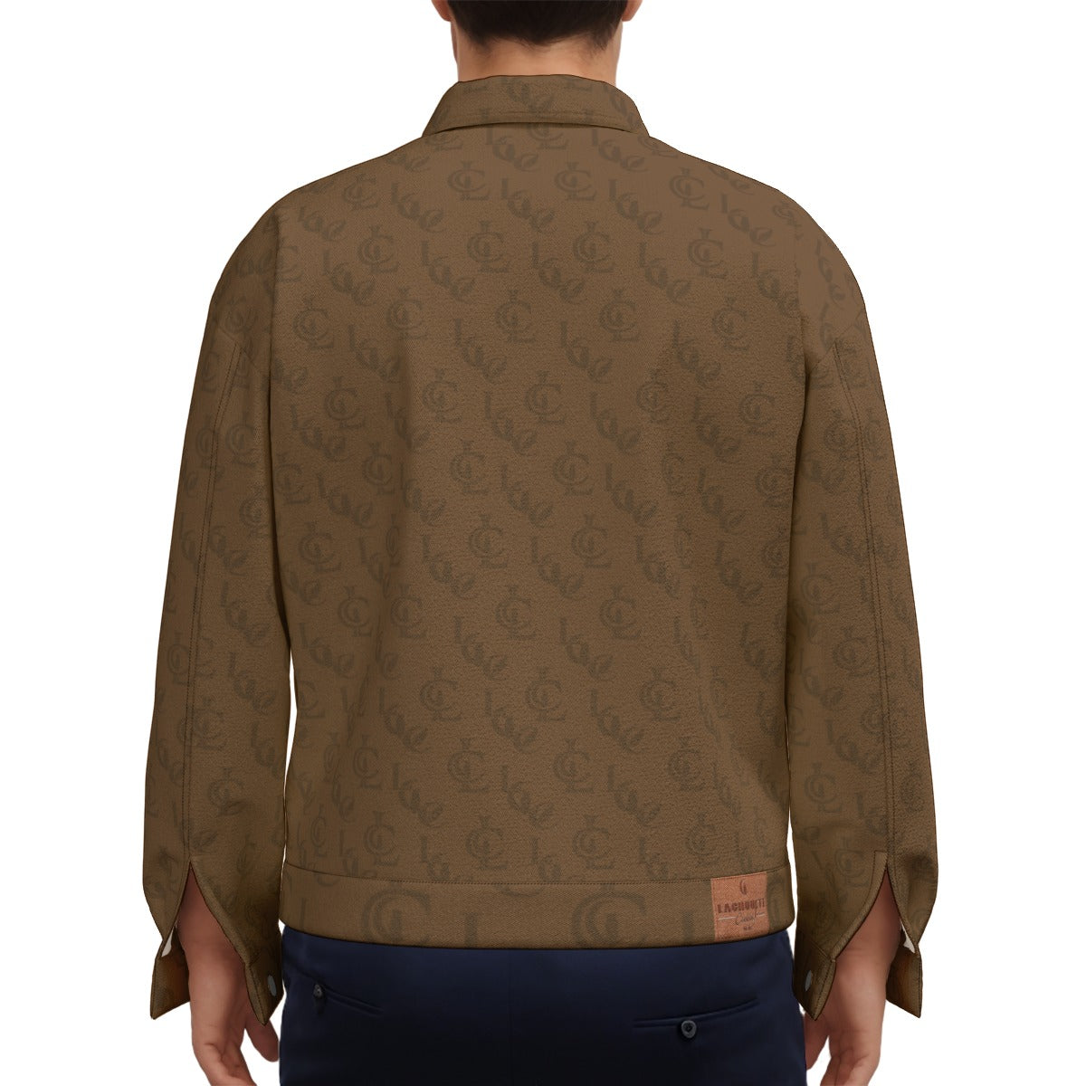 LCC BRWN Unisex Lapel Jacket Cotton