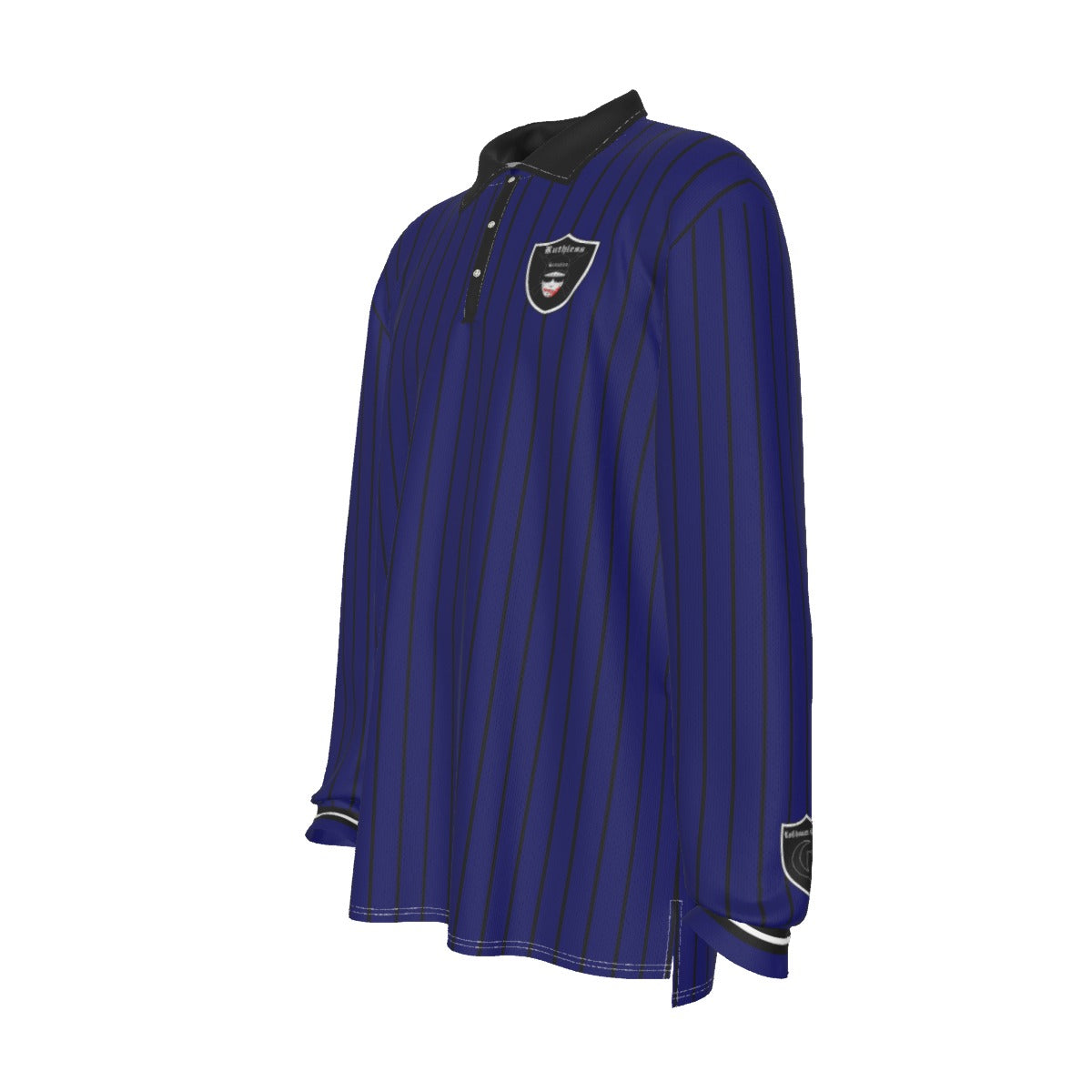 EAZY-E RUTHLESS NAVY Men's Long Sleeve Polo Shirt