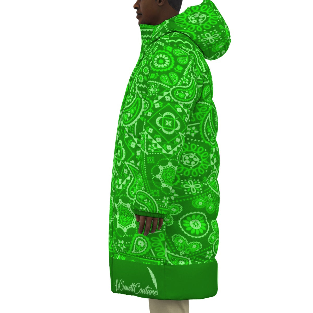 BANDANA DELUXE GREEN Unisex Long Down Jacket