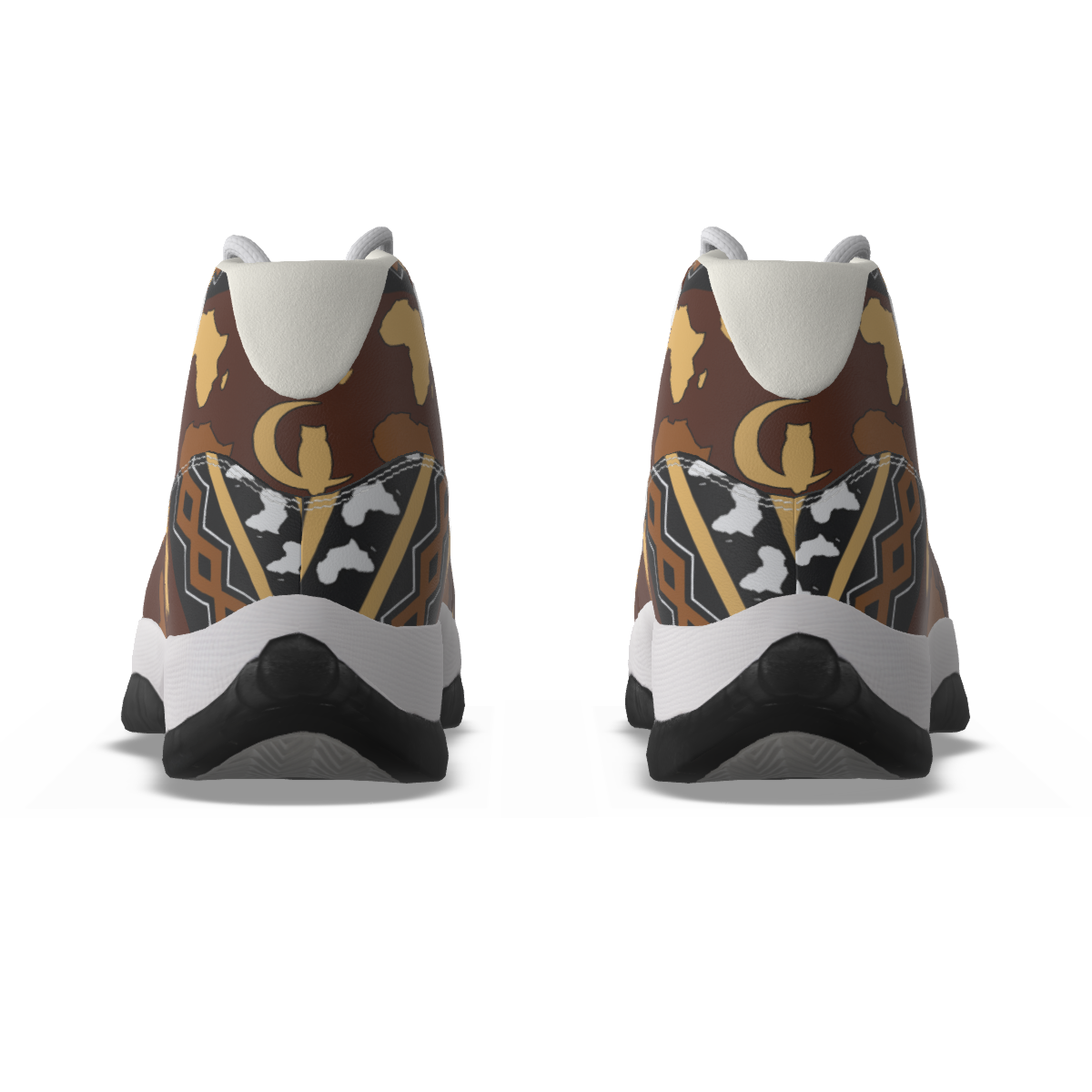 AFRICAN ORNEMENT High Top Basketball Shoes