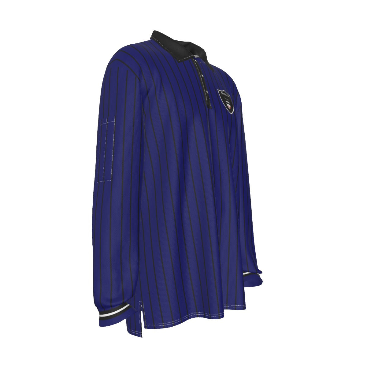 EAZY-E RUTHLESS NAVY Men's Long Sleeve Polo Shirt