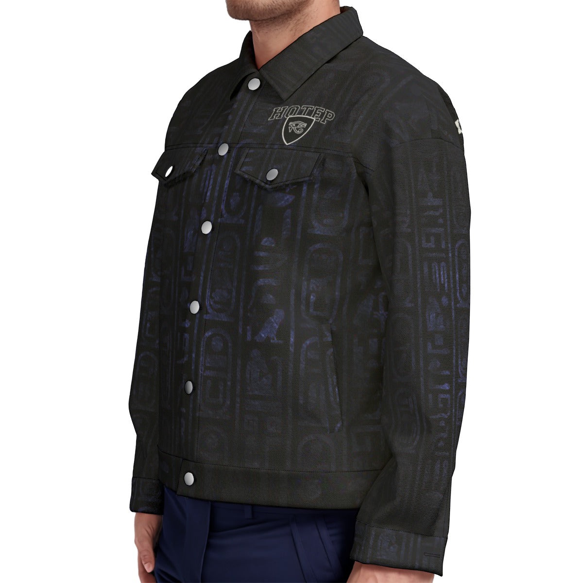 HOTEP EYES Unisex Lapel Jacket  Cotton