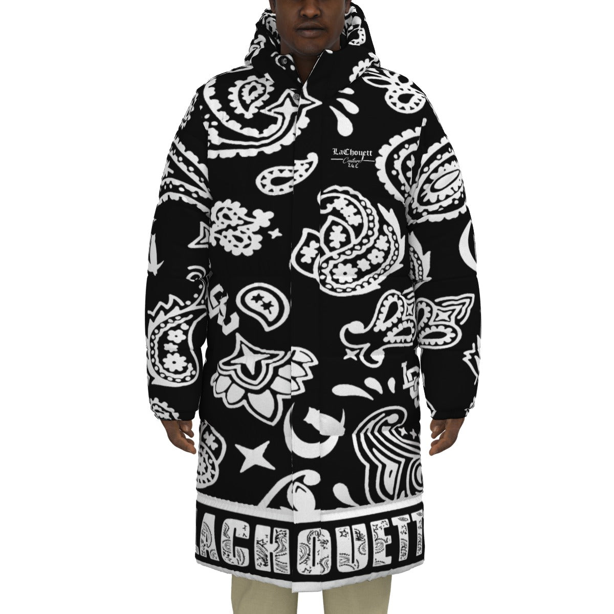 BANDANA COMPLEX BLC Unisex Long Down Jacket