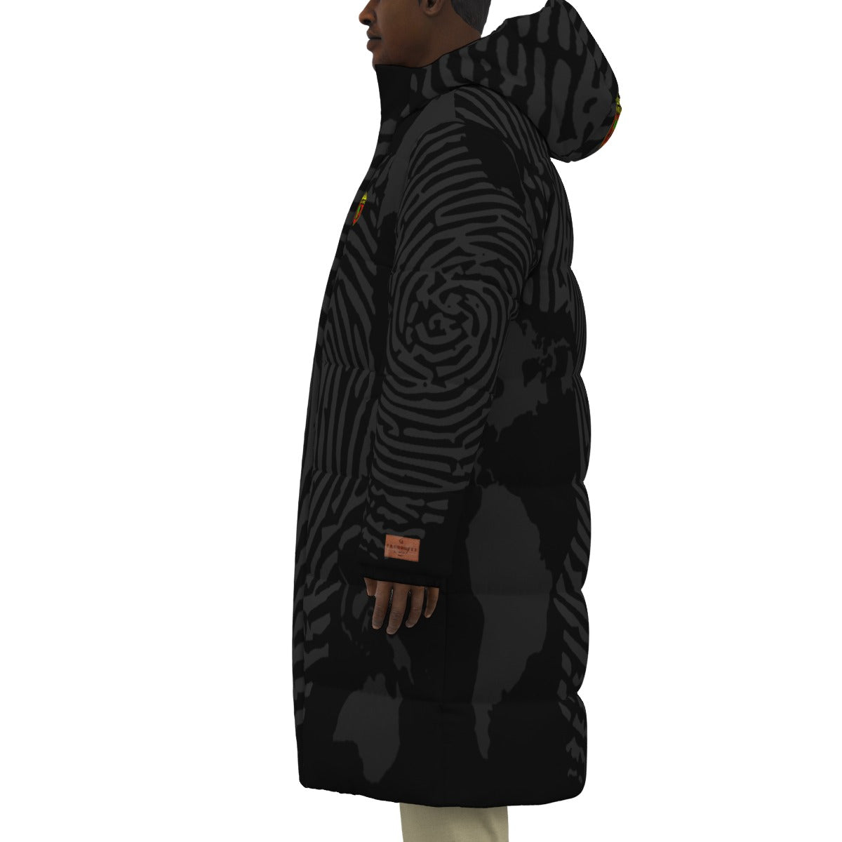 AFRICAN UNITED BLC Unisex Long Down Jacket