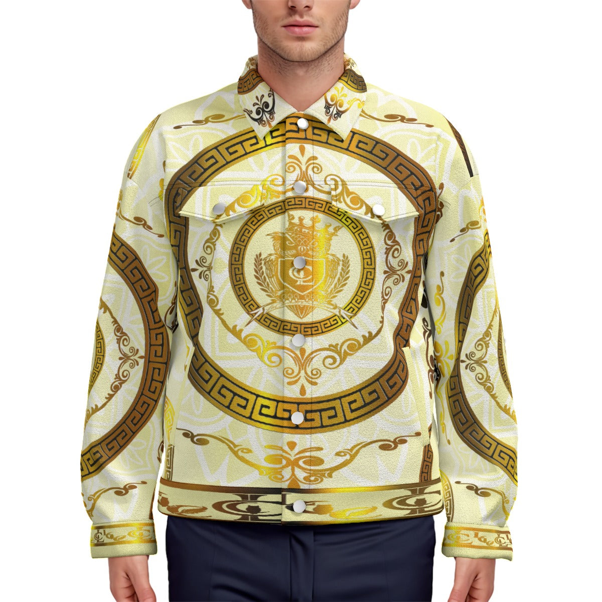 LCC RICH WHT Unisex Lapel Jacket