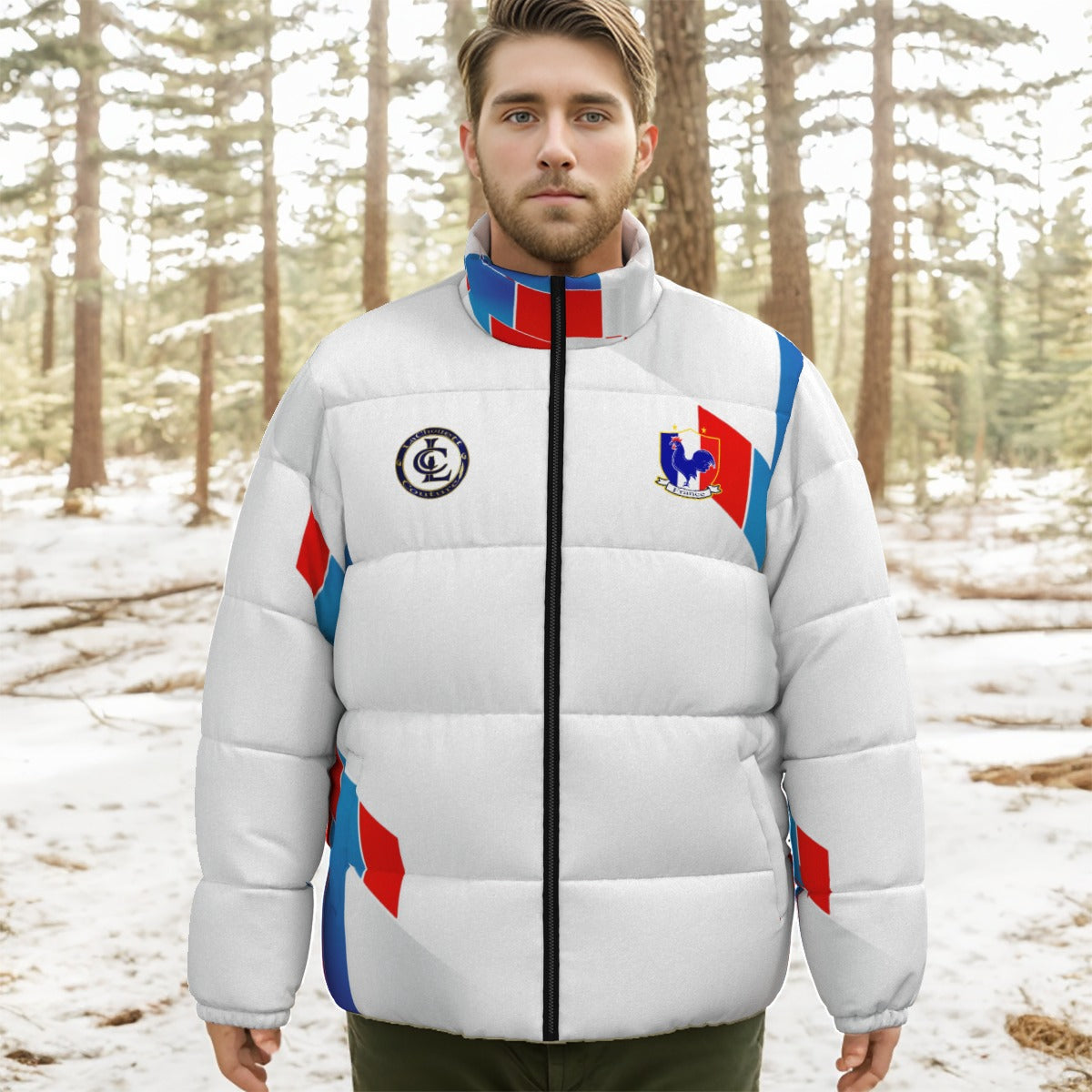 FRANCE Unisex Stand-up Collar Down Jacket