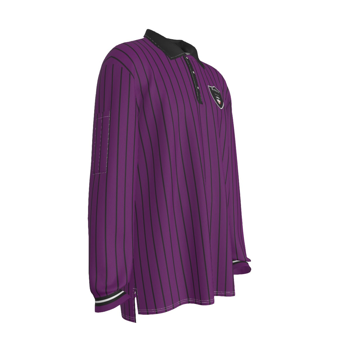 EAZY-E RUTHLESS PRPLE Men's Long Sleeve Polo Shirt
