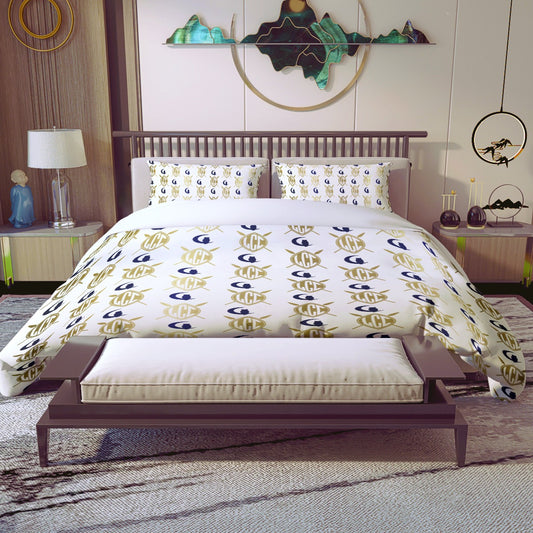 ZULU DELUXE WHT Quilt & Pillow Cases