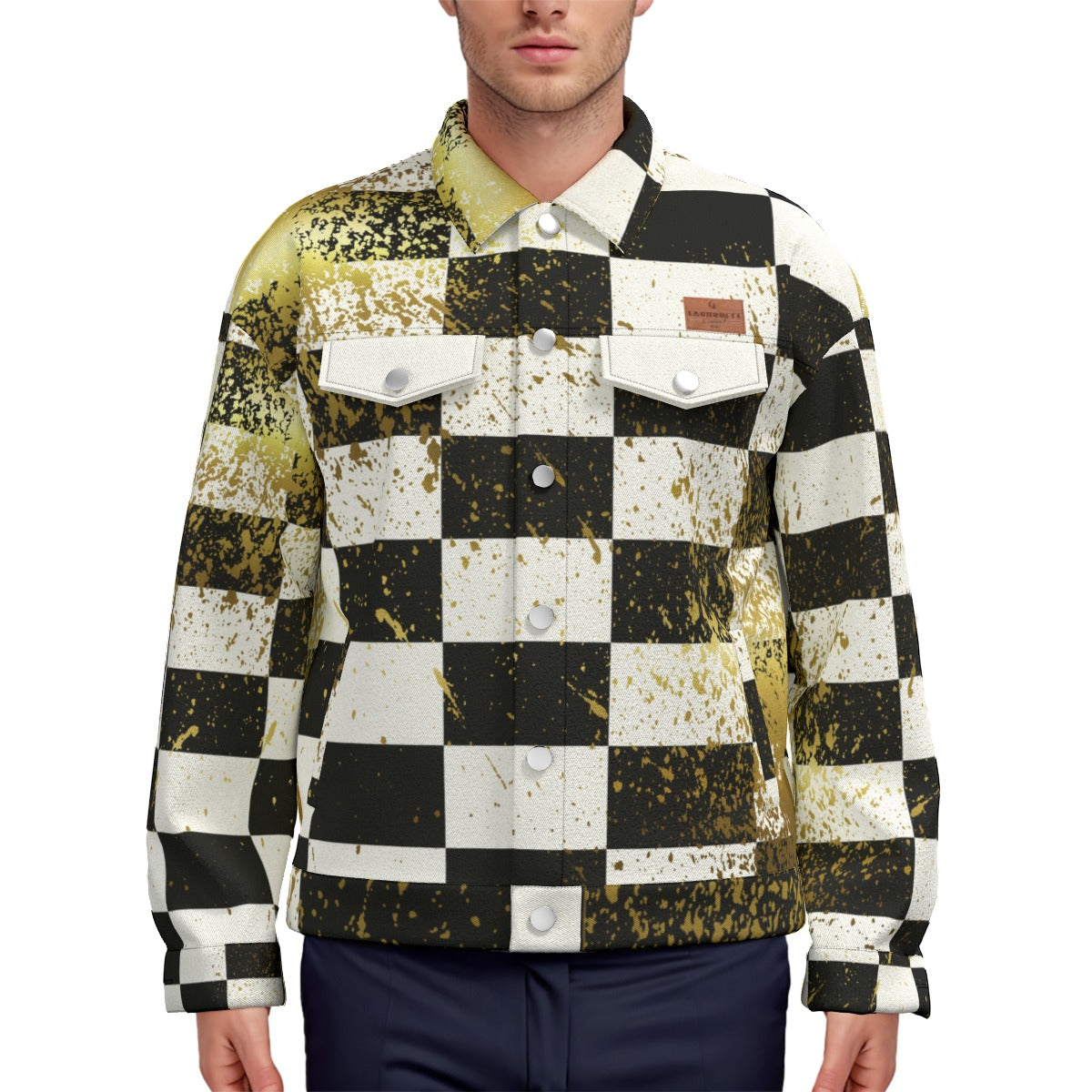 DAMIER IN GOLD Unisex Lapel Jacket