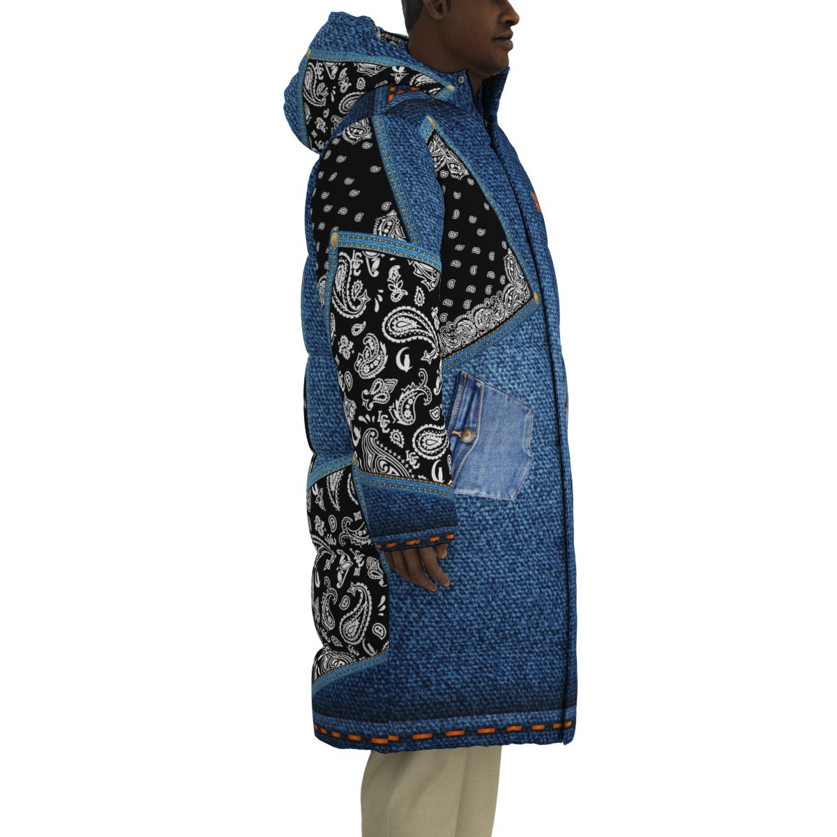 DENIM BLC Unisex Long Down Jacket