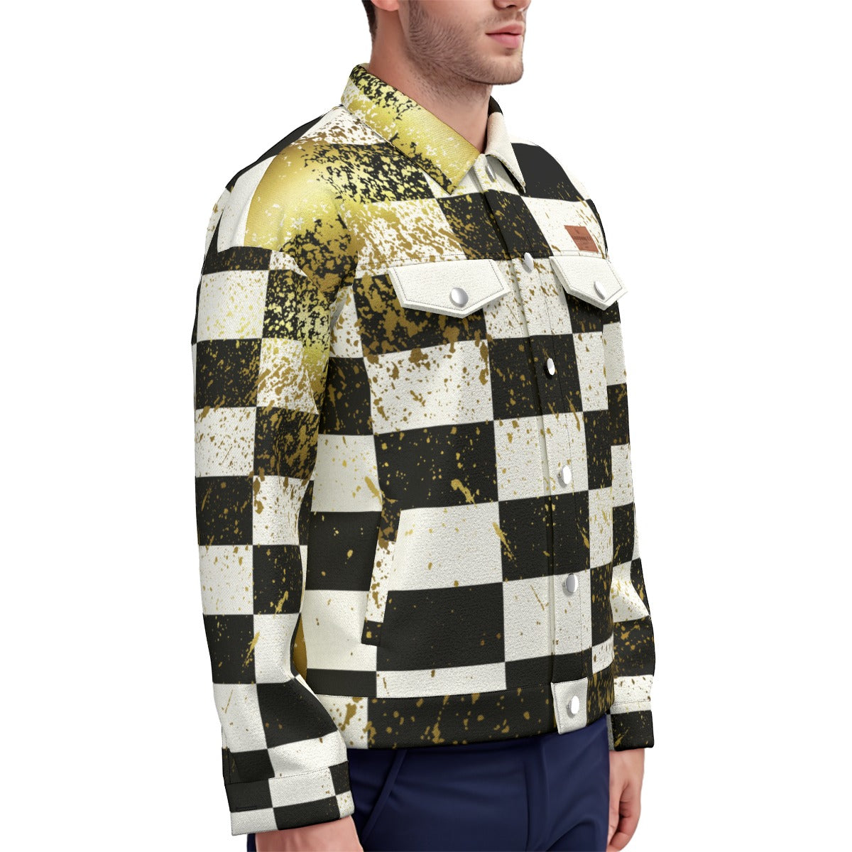 DAMIER IN GOLD Unisex Lapel Jacket