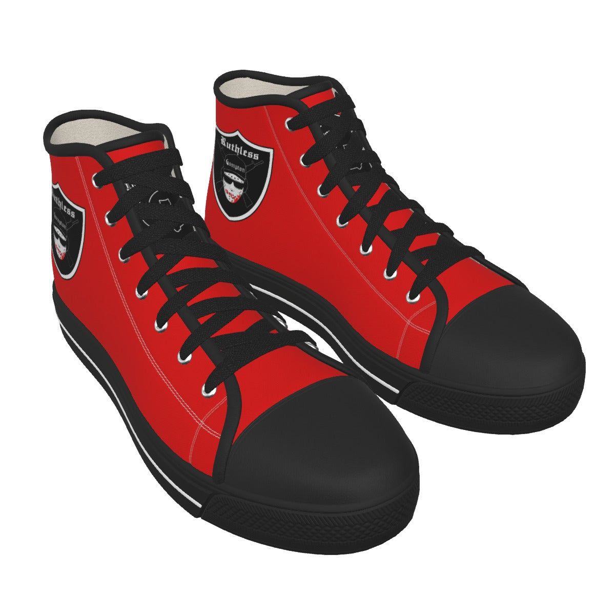 EAZY-E RUTHLESS RED High Canvas Shoes