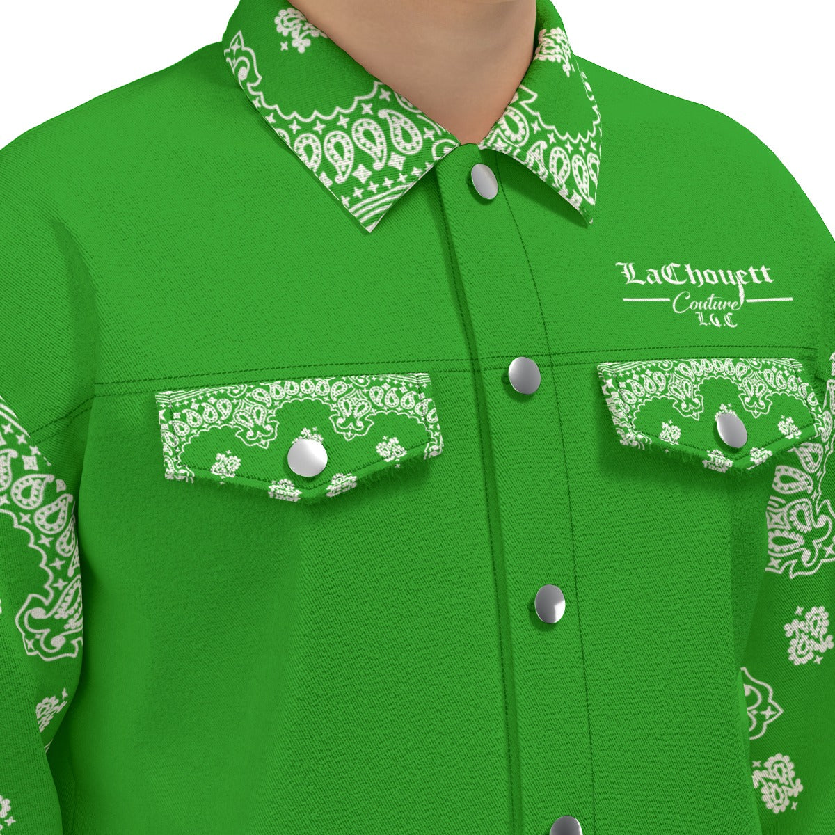 BANDANA V.I.P GREEN Unisex Lapel Jacket