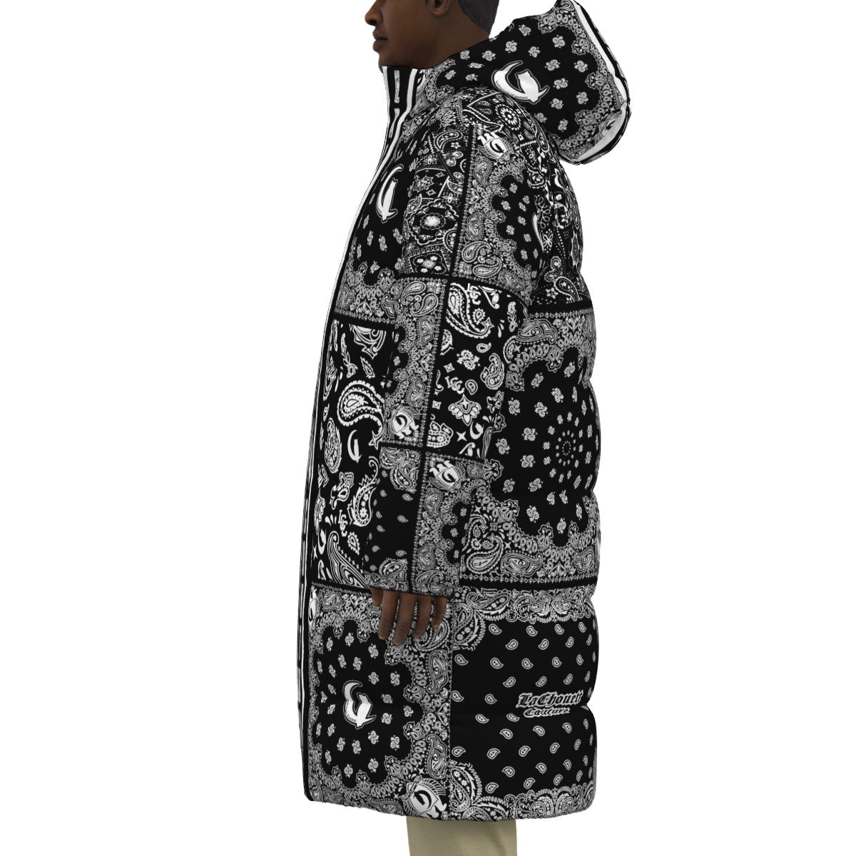 BANDANA MIX BLC Unisex Long Down Jacket