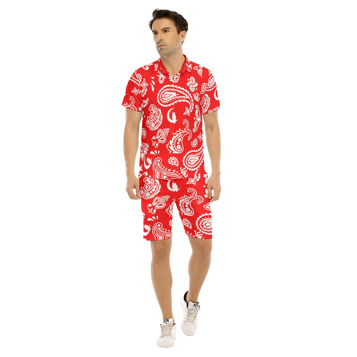 BANDANA PAISLEY Bs'UP Men's Short Sleeve Shirt Sets