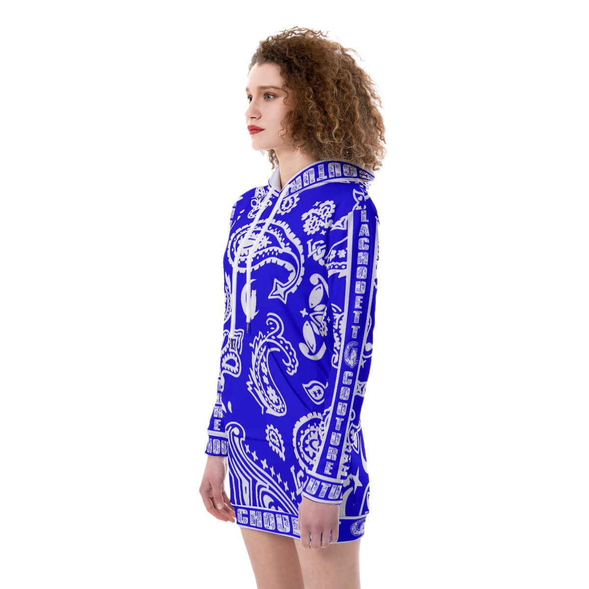 BANDANA PAISLEY Cs'UP Women's Heavy Fleece Long Hoodie