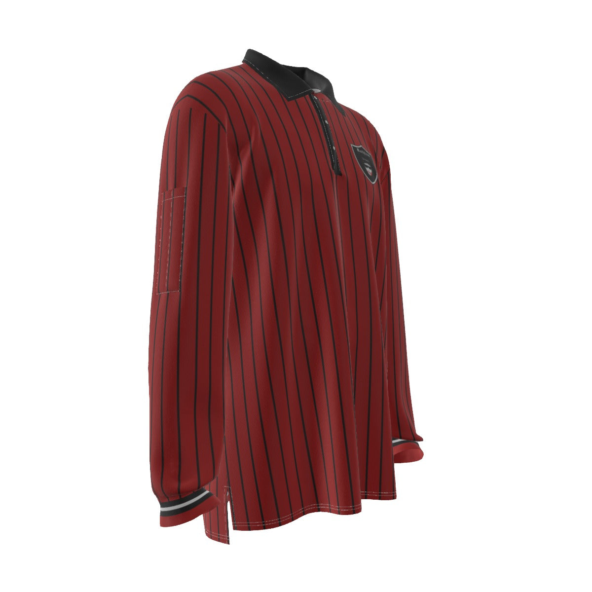 EAZY-E RUTHLESS RED Men's Long Sleeve Polo Shirt