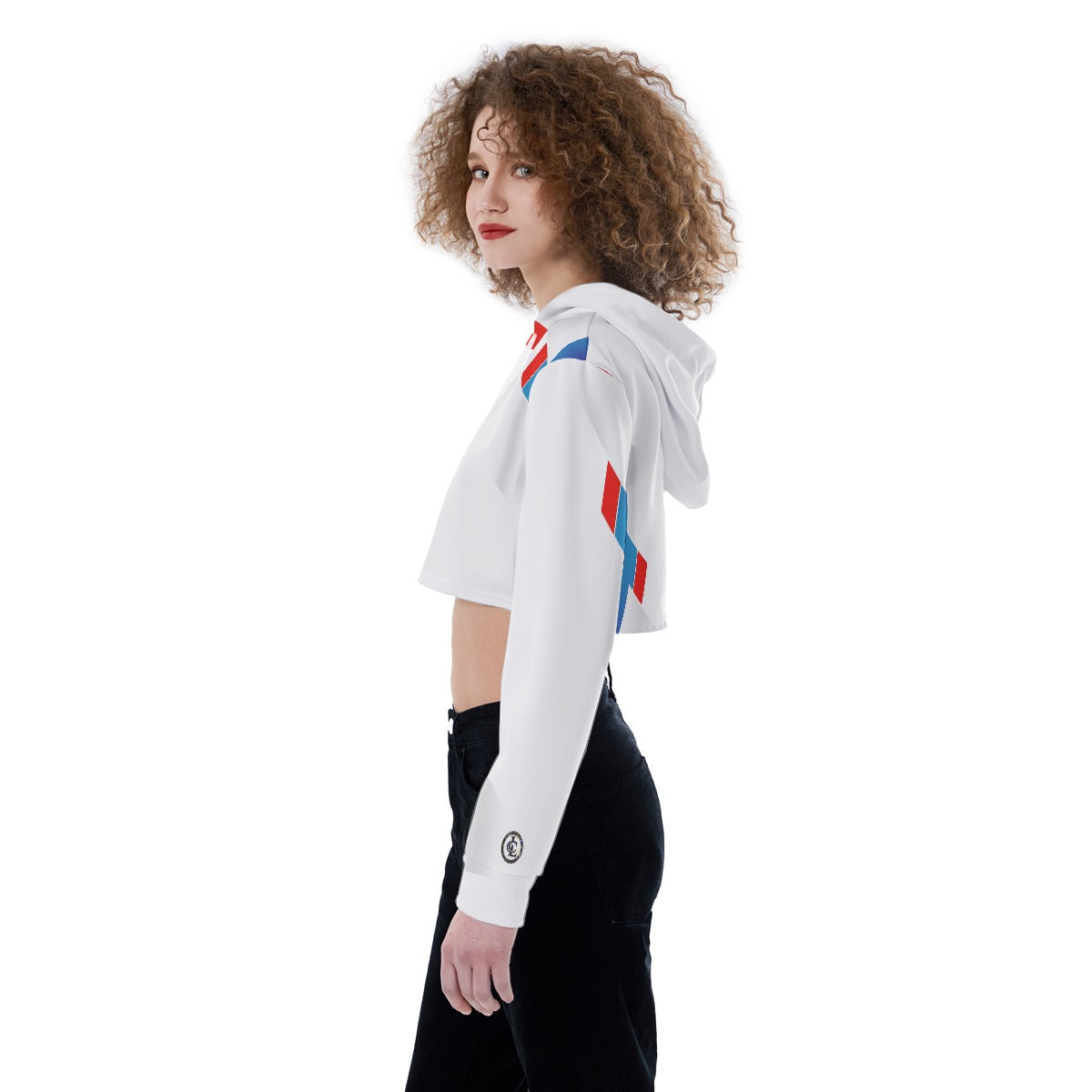 FRANCE Women's Crop Top Hoodie