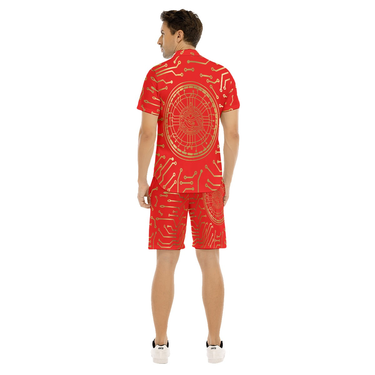 CRYPTO KMT RED Men's Short Sleeve Shirt Sets