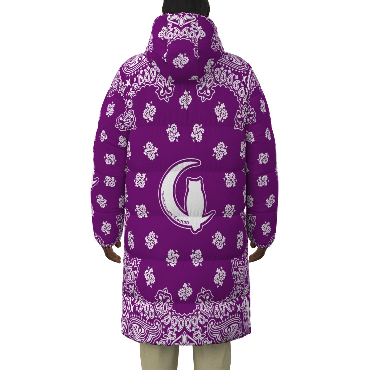 BANDANA GRAPES Unisex Long Down Jacket